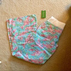 NWT Lilly Pulitzer Linen Beach Pant Lobstah Roll
